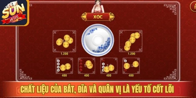 Chất liệu của bát, đĩa và quân vị là yếu tố cốt lõi tạo nên cao độ của âm thanh.