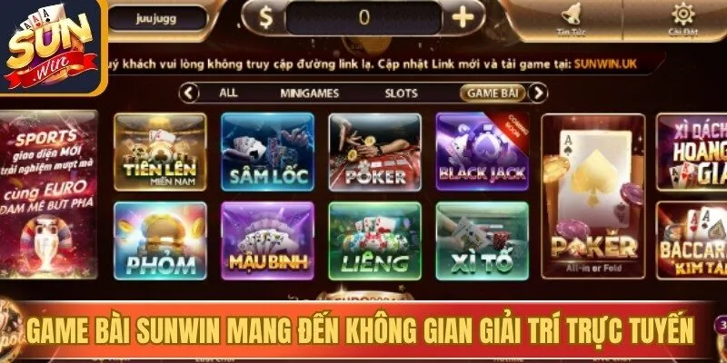 Game bài Sunwin mang đến không gian giải trí trực tuyến hiện đại, hấp dẫn