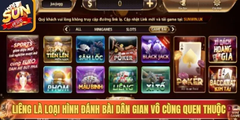 Liêng là loại hình đánh bài dân gian vô cùng quen thuộc với người Việt