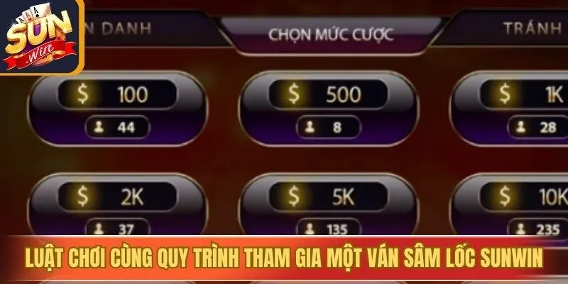Luật chơi cùng quy trình tham gia một ván Sâm lốc Sunwin